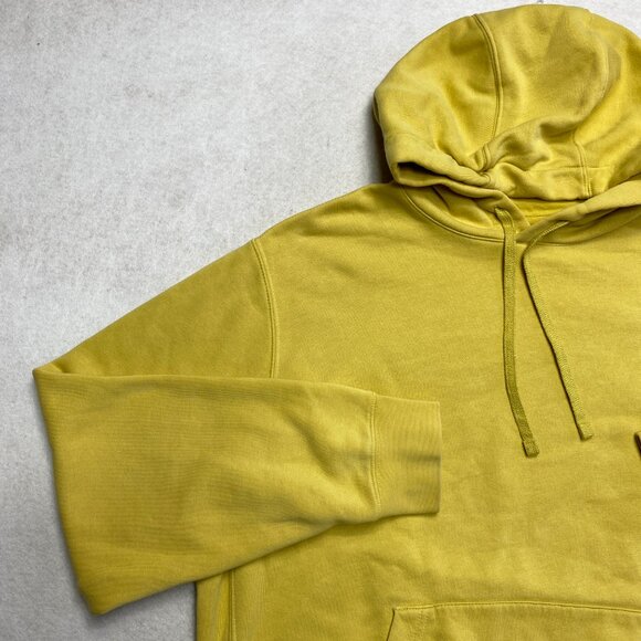 Vintage Nike Hoodie Men's XL Yellow Drawstring Pullover Swoosh White Tag Y2K - Picture 7 of 12